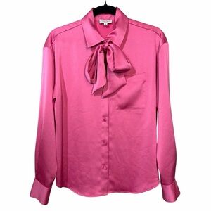 Gianni Bini Pink Women's Blouse with PussyBow Detail